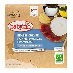 BABYBIO Desiata z kozieho mlieka s hruškou a vanilkou 4 x 85 g