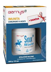 Barny's Sioux MSM super forte ultra-C imuno complex 30 kapsúl + Sioux prášok 600 g