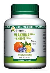 Bio Pharma Vláknina 600 mg + Chróm 90 + 30 tabliet