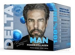 Delta Man Power Collagen prášok na prípravu nápoja, rozpustný kolagén, príchuť jahoda citrón 240 g