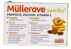 Dr. Müller Müllerove Pastilky PROPOLIS, ZÁZVOR, VITAMÍN C 24 ks