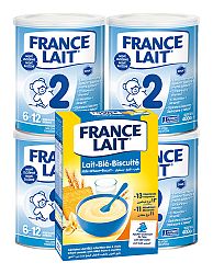 France Lait 2 4x400g + FL kaša pšen. sušienk. 250g