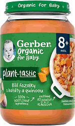 Gerber Organic 100 % rastlinný príkrm biele fazuľky so sladkým zemiakom a quinoou 190 g