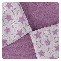 Kikko Bambusové BMB 30 x 30 Little stars MIX 2018 lilac 9 ks