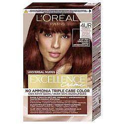 L'Oréal Paris Excellence Creme Triple Protection Farba na vlasy Všetky typy vlasov Farbené vlasy 4ur universal dark red 48 ml