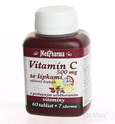 MedPharma Vitamín C 500 mg so šípkami 67 tabliet