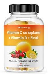 MOVit Vitamín C 1200 mg so šípkami + Vitamín D + Zinok Premium 90 tabliet