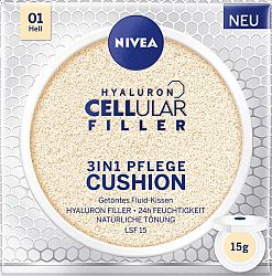 Nivea Hyaluron Cellular Filler 3v1 pečující tónovací krém make-up v houbičce 01 Světlý 15 g