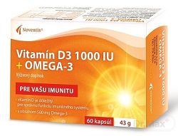 Noventis Vitamín D3 1000 IU + Omega-3 60 ks