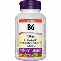 Webber Naturals Vitamín B6 100 mg 90 tabliet